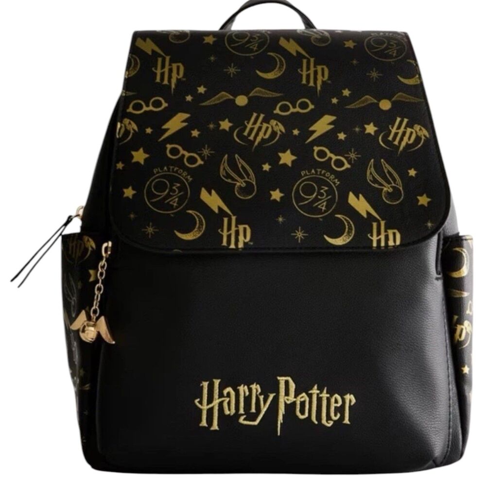 Harry Potter Logo Backpack Zip Main Compartment Adjustable Straps New